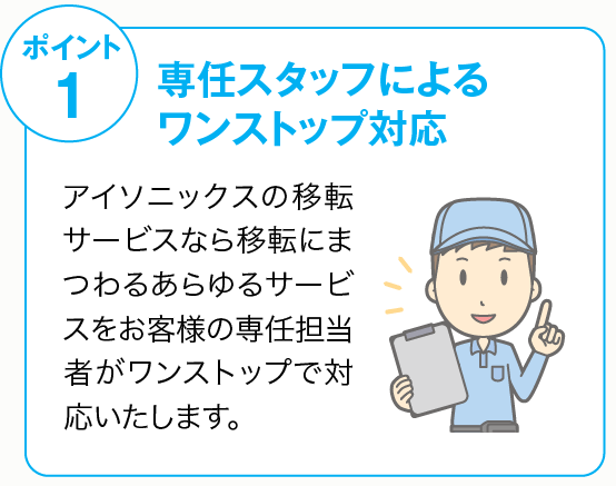 専任スタッフによるワンストップ対応