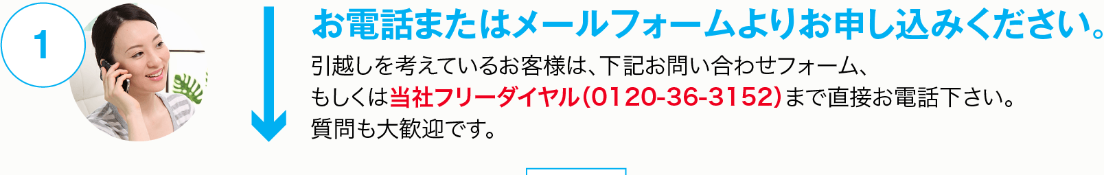 お電話またはメールフォームよりお申し込みください。